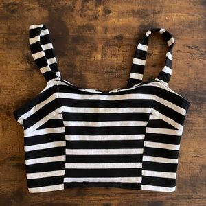 Express striped crop top